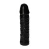 Realistyczne żylaste dildo analne czarne 18 cm